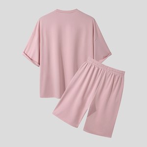 Conjunto de Camiseta y Pantalones Cortos de Verano para Hombre, Ligero, Transpirable, Informal, de Alta Calidad, para Correr - Product Image 2