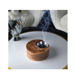 Caja quemadora de incienso Mubkhar de madera y resina, regalo de Ramadán y Eid, incienso Bakhoor, decoración de interiores, quemador de incienso a precio de mayorista. - Product Image 4