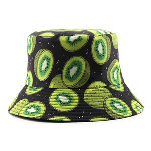 Chapeau de pêcheur à large bord imprimé coloré pour le printemps et l'été, chapeau bob personnalisé à imprimé fruité - Product Image 3