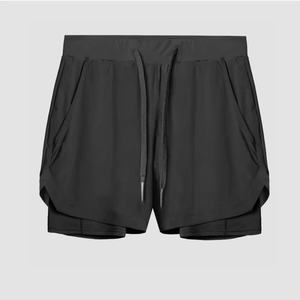 Pantalones Cortos Deportivos de Doble Capa para Hombre con Logotipo Personalizado, para Entrenamiento, Gimnasio, Correr, con Forro - Product Image 6