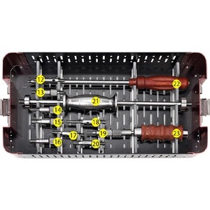 Kit de retrait manuel de clous intramédullaires 23 pièces, système d'extraction de clous multi-embouts, kit de traumatologie orthopédique - Product Image 3