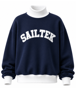 Sudadera Personalizada Color Verde Azulado para Mujer, Cuello Alto, Mezcla de Algodón Suave, Tejido Casual para Uso Diario - Product Image 6