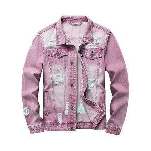 Chaqueta de Invierno Ligera de Mezclilla con Ribetes, Estilo Casual para Uso en Exteriores, Chaqueta de Mezclilla con Ribetes para Hombre - Product Image 1