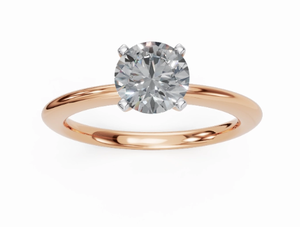 Bague en or avec diamant authentique 9K 14K 18K Or jaune rose blanc Métal Bijoux fins Idée cadeau Bague de fiançailles Bague de mariage pour elle - Product Image 6