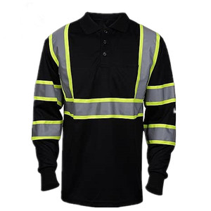 Camiseta Polo de Seguridad de Alta Visibilidad, Transpirable, de Algodón, con Tiras Reflectantes para Trabajos de Construcción, Ropa Personalizada Resistente al Agua - Product Image 6