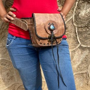 Vente chaude Vintage Marron En Cuir Fanny Pack En Cuir Ceinture Sac En Cuir Hip Poche Ceinture À La Mode - Product Image 2