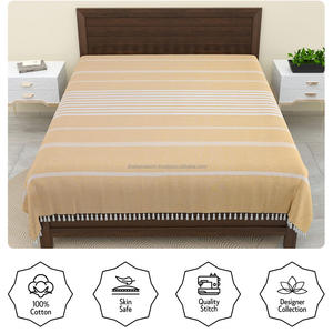 Draps de lit de haute qualité, nouvelle collection de draps faits à la main, draps à rayures King size du fabricant indien - Product Image 5