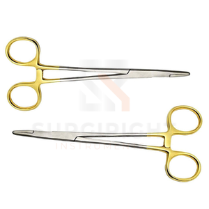 Lot de 2 porte-aiguilles TC Olsen Hegar 6,5 pouces avec lames en carbure de tungstène dentelées, ciseaux en acier inoxydable, ensemble d'instruments chirurgicaux - Product Image 1