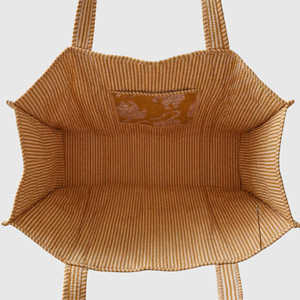 Bolso Tote Acolchado de Algodón Amarillo con Estampado de Mono, Estilo Bohemio, Abierto por Arriba, Bolso de Compras para Mujer, Uso en Todas las Estaciones - Product Image 3