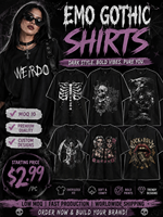 T-shirt graphique surdimensionné personnalisé Emo Gothique Streetwear Grunge Esthétique Witchcore Anime Imprimé Unisexe Coupe Ample