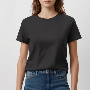 Camisetas Lisas de Algodón 100% para Mujer, Todos los Colores, Camiseta Básica de Manga Corta Sin Estampado con Personalización OEM ODM - Product Image 2