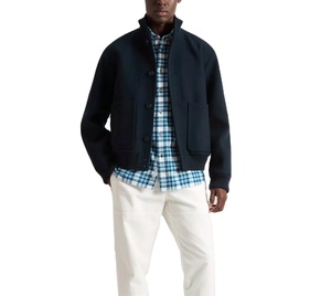 Veste universitaire d'hiver pour homme, style vintage, en laine, imperméable et respirante, avec manches en toile de laine épaisse, fabrication OEM sur mesure - Product Image 4