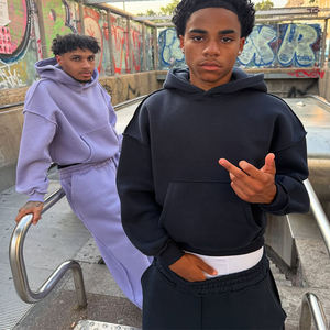 Conjunto de Sudadera con Capucha y Pantalones de Chándal de Invierno para Hombre, Personalizado, Tejido, 100% Algodón, Estilo Urbano, Premium, 400 g/m², con Estampado Serigrafiado - Product Image 4