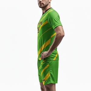 New Custom Sublimation Soccer Jerseys Football Uniform Quick Dry Breathable 100% Polyester V-Neck Custom Soccer Uniform - Product Image 3