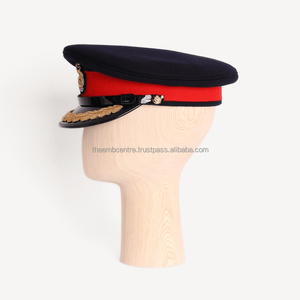 Gorra blanca uniforme de alta calidad con insignia de lingote, gorras de pico al por mayor, precio barato personalizado a la venta - Product Image 6