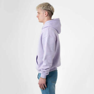 เสื้อฮู้ดดี้ผ้าฝ้ายแท้ 100% ทรงโอเวอร์ไซส์ แบบเรียบ ไม่มีลาย สำหรับทุกเพศทุกวัย เสื้อสเวตเชิ้ตคุณภาพสูง สตรีทแวร์แบบกำหนดเองได้ เสื้อฮู้ดดี้ผ้าฟลีซ - Product Image 5
