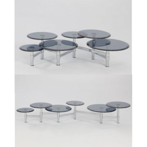 Round Glass Cake Stands Set Of 7 Pieces Tiered Display Dessert And <b>Cup</b> Cakes Display Table Centerpiece Modern Design Cake Stand - Product Image 1