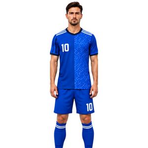 Conjunto de Uniforme de Fútbol Azul Rey para Hombre, Número 10, Camiseta de Manga Corta, Pantalones Cortos y Calcetines a Juego - Product Image 2
