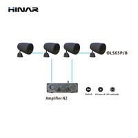 Set Speaker Gantung HINAR 6.5 Inch dengan Amplifier N2 RCA Stereo Tweeter yang Dapat Diputar Tahan Cuaca untuk Musik Latar Belakang