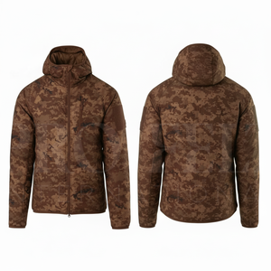 Men's Apparel Safety Waterproof Windproof Camouflage Hooded Jacket Lightweight Outdoor Workwear Jacket with Full <b>Zip</b> Design - Product Image 4