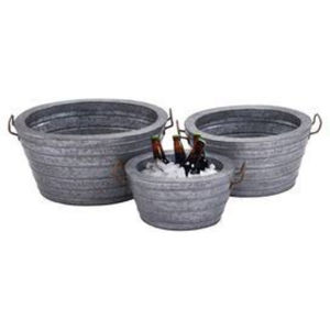 Carrito Enfriador de Metal Galvanizado, Portátil, Ecológico y Duradero, Enfriador de Bebidas para Fiestas con Gran Compartimento Superior para Enfriar Bebidas - Product Image 5