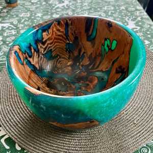 ชามสลัดเรซิ่นอีพ็อกซี่แบบอินเดียทำมือรักษ์โลก งานแกะสลักสำหรับโต๊ะครัว ปรับแต่งได้สำหรับงานปาร์ตี้ บ้านใหม่ - Product Image 4