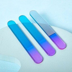 Lima de uñas desechable de acero inoxidable con degradado, con estuche de plástico, de doble cara, lavable, tipo lima de esmeril, grano 100, para manicura - Product Image 3