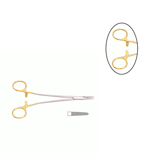 Pince porte-aiguilles à manche plaqué or, en acier inoxydable de haute qualité, instrument chirurgical, outil dentaire, prix abordable, OEM - Product Image 5
