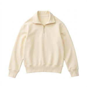 Sudadera Oversize con Cremallera de un Cuarto Estilo Urbano, Mezcla de Algodón, Sudadera con Cremallera de un Cuarto, Proveedor de Ropa Personalizada para Hombre - Product Image 5