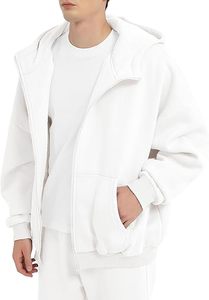 Sweat à capuche zippé pour homme 300 g/m² en molleton de coton et polyester épais, respirant, style streetwear décontracté, avec logo personnalisé, pour l'hiver - Product Image 6