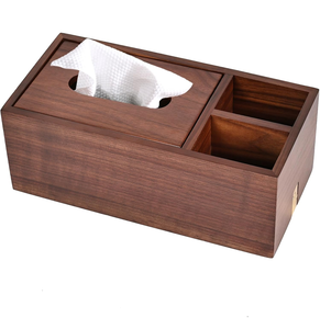 Boîte à mouchoirs en bois d'acacia - Organisateur artisanal écologique pour le salon et la salle de bain - Décoration intérieure - Product Image 6
