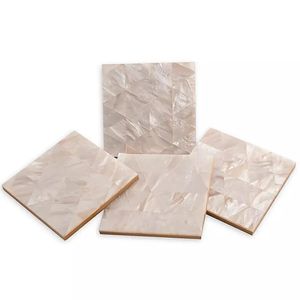 Luxury Mother of Pearl <b>Coasters</b> Triangle Inlay Mop <b>Coaster</b> Set with Handcrafted <b>table</b> decoration mats & pads handmade collection - Product Image 5