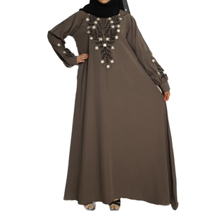 Abaya respirante et élégante pour femmes, robe musulmane tendance, élégante, modeste, en soie imprimée, abayas florales de Dubaï, design personnalisé - Product Image 5