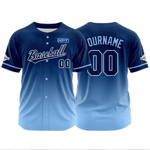 Sublimation Printed Baseball Jerseys Custom Color Softball Jerseys College Baseball T-<b>Shirts</b> OEM Service Design Customized - Product Image 1
