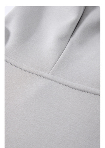 เสื้อฮู้ดแบบยูนิเซ็กซ์ สีเทาล้วน ผ้าเฟรนช์เทอร์รี่ สวมใส่สบาย มีกระเป๋าหน้า ทรงโอเวอร์ไซส์ ผ้าฝ้าย 100% เหมาะสำหรับใส่ในฤดูใบไม้ร่วง - Product Image 5