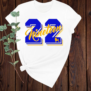 Custom Nineteen 22 Big Number T-<b>Shirt</b> <b>White</b> <b>Women</b> 1922 Graphic Printed <b>Short</b> <b>Sleeve</b> Crew Neck Cotton Casual Fashion Sorority Tee - Product Image 1