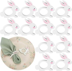 Anneau de serviette créatif en forme de lapin de Pâques, porte-serviettes personnalisé en forme de lapin pour hôtel, maison, mariage, fête, décoration de table de dîner - Product Image 2