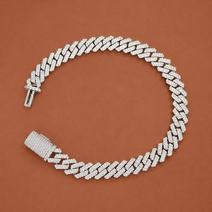 Pulsera de Cadena de Plata 925 con Moissanita, Corte Brillante Redondo, de Lujo, Unisex, para Uso Diario - Product Image 3