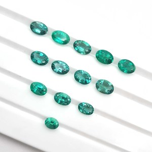 Lote de Esmeraldas Naturales de Zambia, Corte Ovalado Facetado, 3-9 mm, Certificadas por IGI, para Joyería Artesanal - Product Image 3