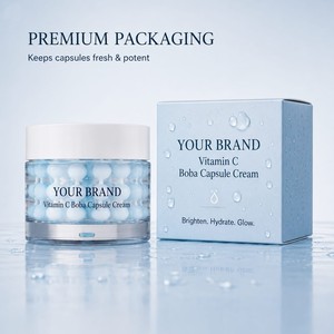Crème Visage Hydratante et Nourrissante à la Vitamine C en Capsules Boba Marque Blanche pour Usage Domestique – OEM/ODM disponible - Product Image 6