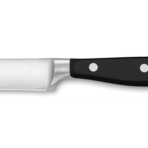 Couteau utilitaire professionnel en acier inoxydable avec manche à triple rivet noir, lame tranchante pour la découpe de viande et de légumes en cuisine - Product Image 4