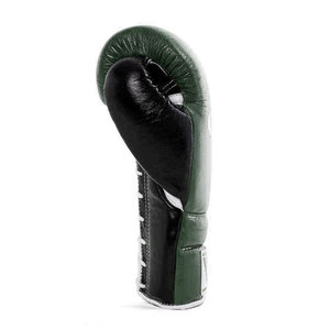 Gants de boxe Daizen Star en cuir vert, à doigts entiers, avec fermeture auto-agrippante, sangle de poignet réglable, équipement d'entraînement unisexe pour adultes - Product Image 2