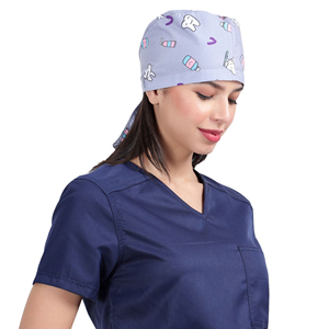 Professional Women Surgical <b>Scrub</b> <b>Cap</b> Breathable Cotton Nurse Hospital <b>Cap</b> Adjustable Medical Work Hat OEM Supplier - Product Image 2