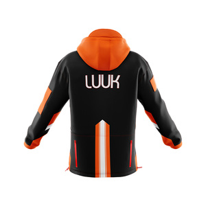 Chaqueta Cortavientos con Capucha y Logotipo Personalizado para Hombre, Cierre de Cremallera, Estilo Deportivo, Chaqueta Bomber para Primavera, Impermeable - Product Image 3