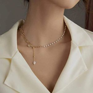 Collar de Gargantilla de Lujo de Alta Gama para Mujer, Perla Natural de Agua Dulce, Diseño de Capas de Cuentas Ligeras, Moda de Alta Gama - Product Image 4
