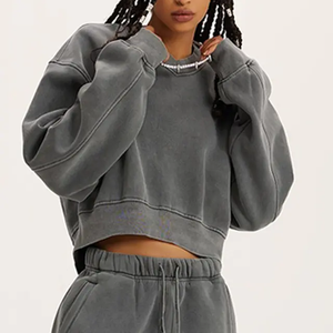 Sudadera con Capucha y Pantalones Deportivos de 2 Piezas, Unisex, para Mujer, con Logotipo Personalizado, Estilo Urbano, Ecológicos, Transpirables, de Forro Polar, 100% Algodón, para Otoño - Product Image 4