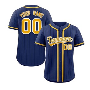 Maillots de baseball à manches courtes respirants de haute qualité, conception personnalisée OEM, impression par transfert thermique, couleurs personnalisées, t-shirt de baseball - Product Image 5