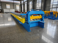 Bondeking 750 Tipo PLC Panel de cubierta de acero controlado Máquina formadora de rollos para industrias de materiales de construcción