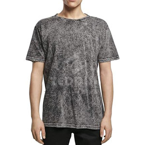 T-shirt respirant et léger pour homme, délavé à l'acide, uni, en gros, en stock - Product Image 3
