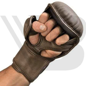 Guantes de Boxeo MMA Sanda de Cuero de Color Personalizado con Cierre de Gancho y Bucle en la Muñeca y Diseño de Fácil Colocación - Product Image 3